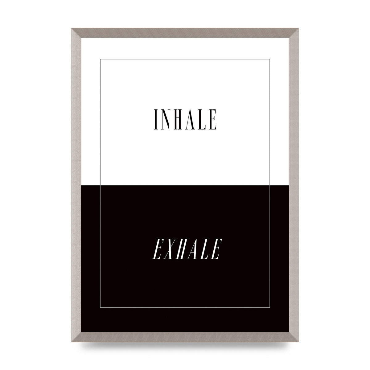 Inhale Exhale" Printed Poster - A2 framed