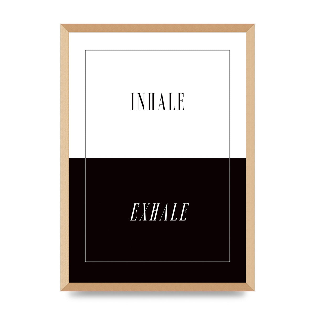 Inhale Exhale" Printed Poster - A2 framed