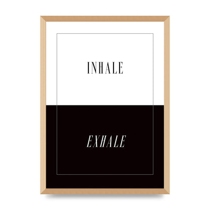 Inhale Exhale" Printed Poster - A2 framed