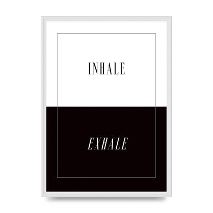 Inhale Exhale" Printed Poster - A2 framed