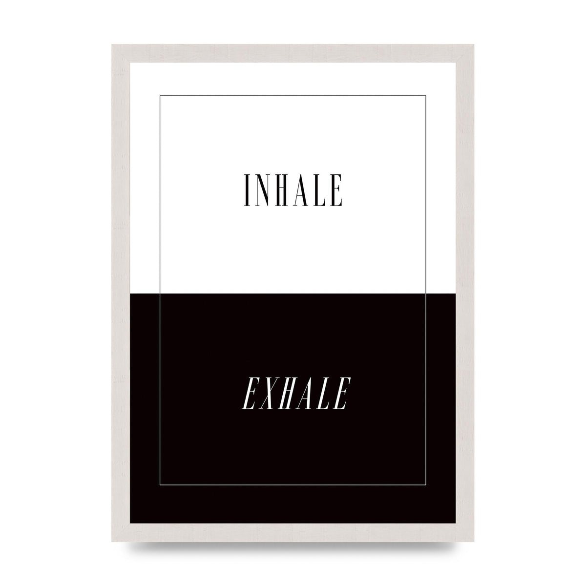 Inhale Exhale" Printed Poster - A3 framed