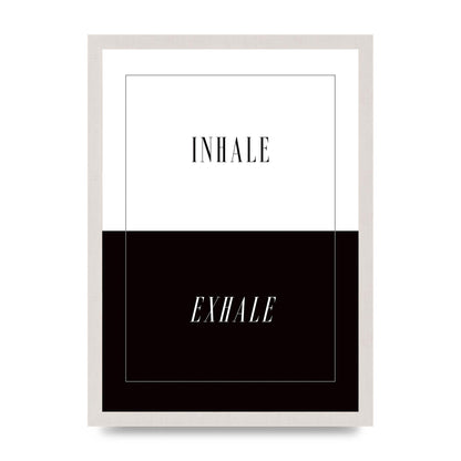 Inhale Exhale" Printed Poster - A3 framed