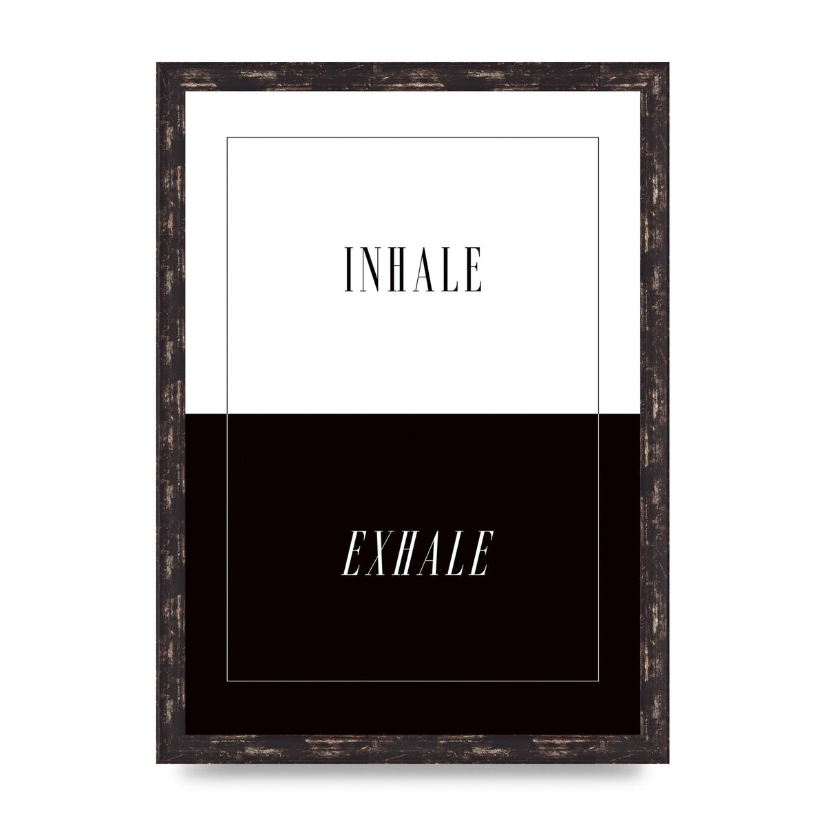 Inhale Exhale" Printed Poster - A3 framed