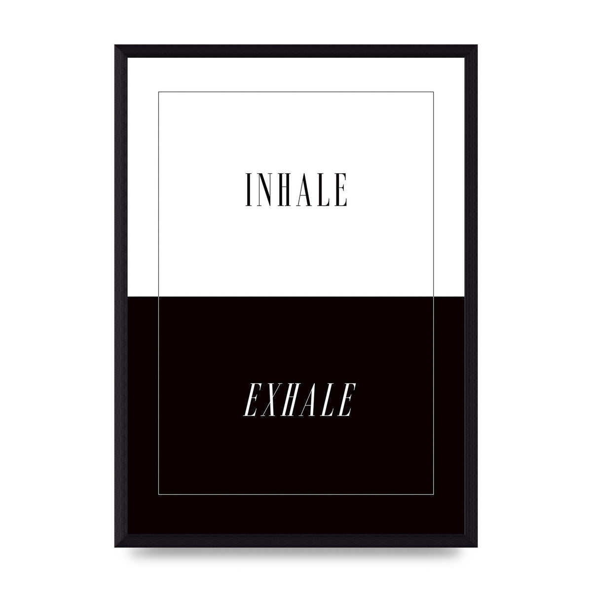 Inhale Exhale" Printed Poster - A3 framed