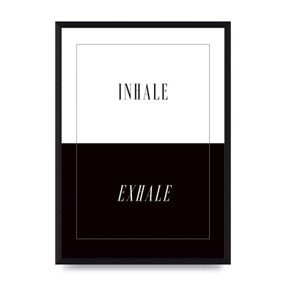 Inhale Exhale" Printed Poster - A3 framed