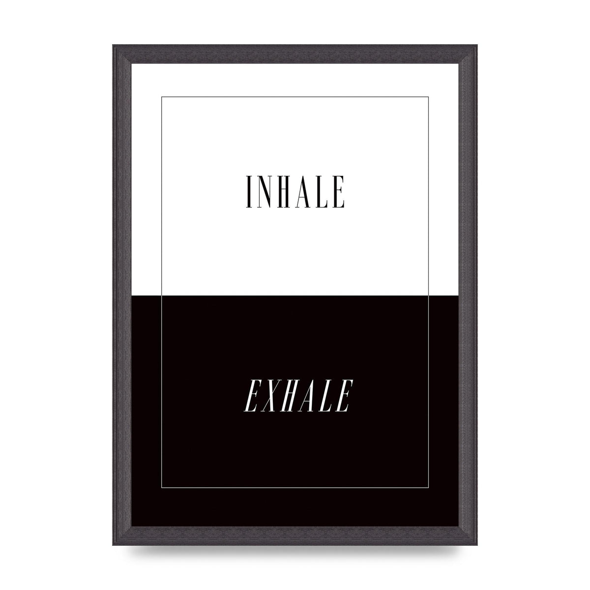 Inhale Exhale" Printed Poster - A3 framed