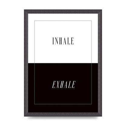 Inhale Exhale" Printed Poster - A3 framed