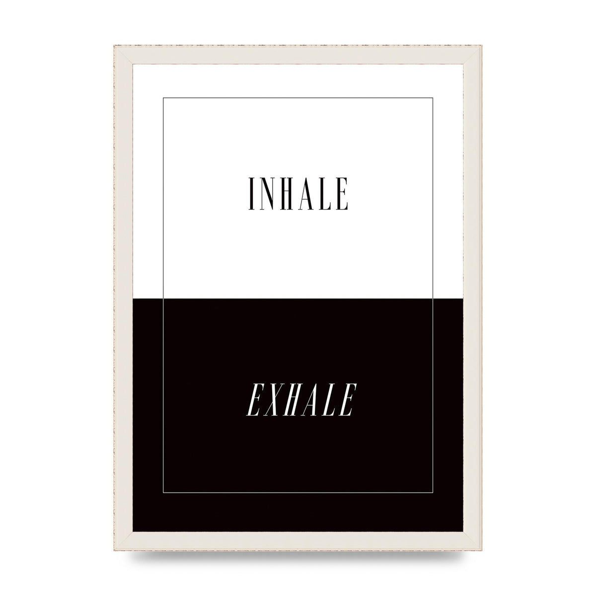 Inhale Exhale" Printed Poster - A3 framed