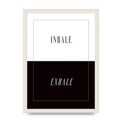 Inhale Exhale" Printed Poster - A3 framed