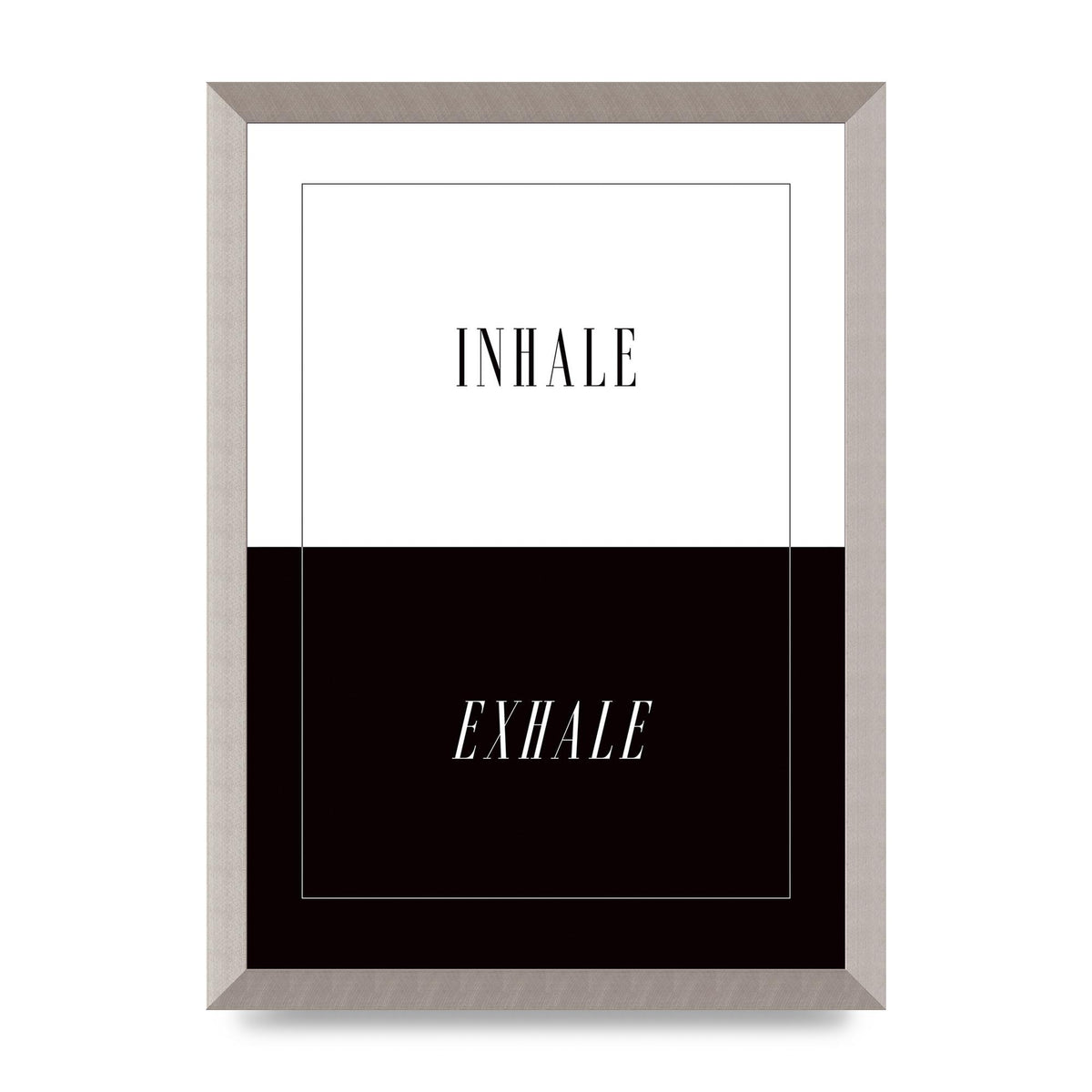 Inhale Exhale" Printed Poster - A3 framed