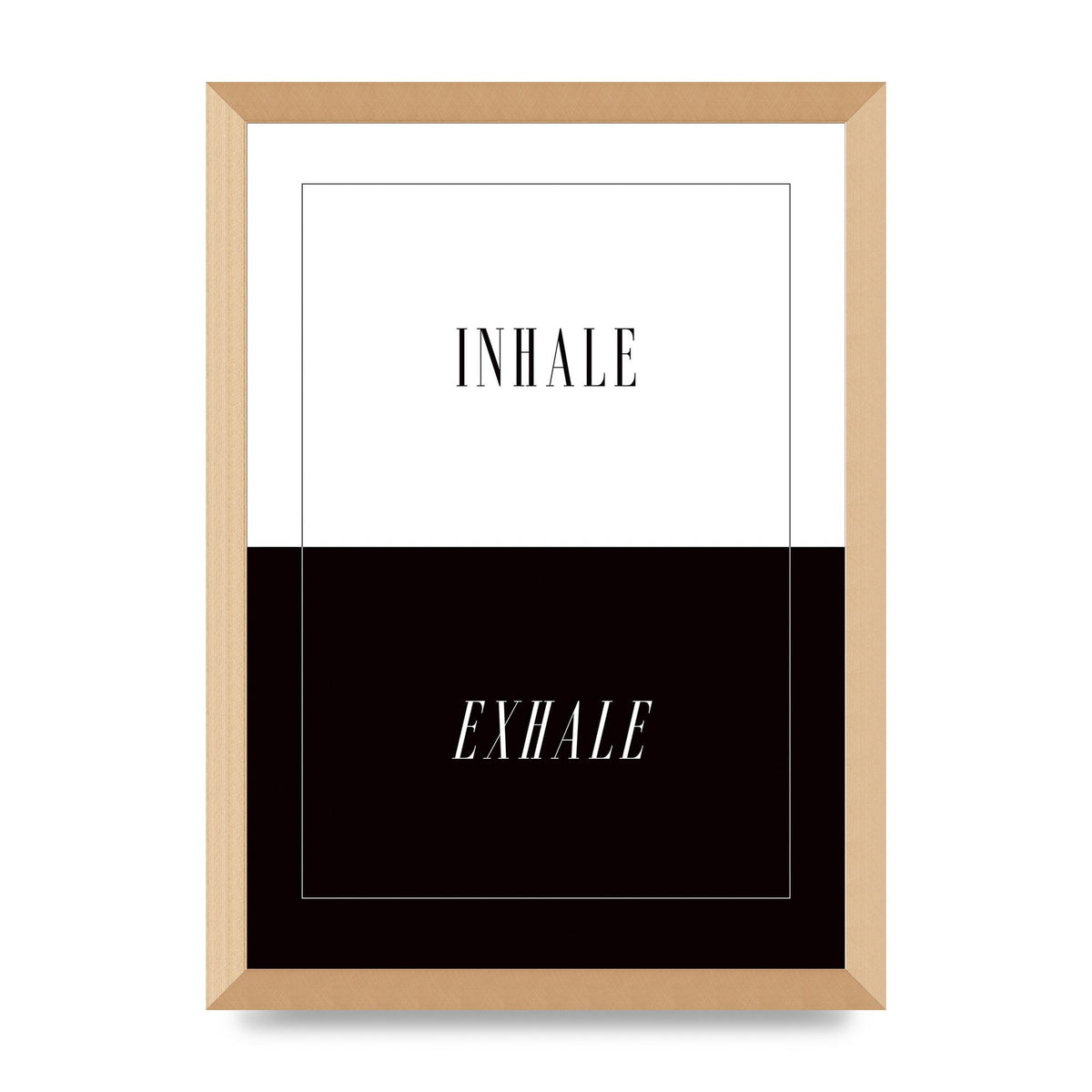 Inhale Exhale" Printed Poster - A3 framed