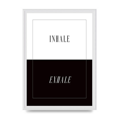 Inhale Exhale" Printed Poster - A3 framed