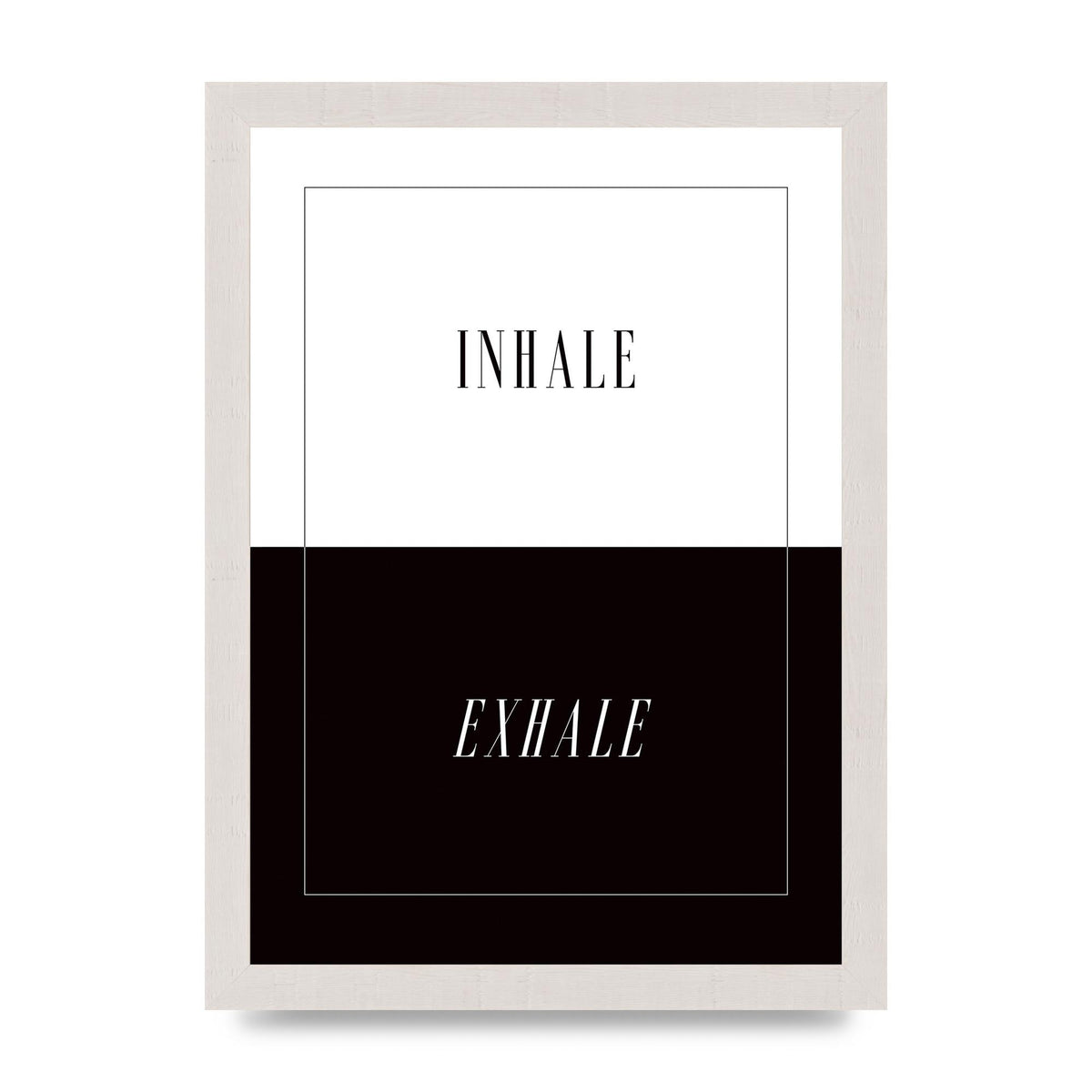 Inhale Exhale" Printed Poster - A4 framed