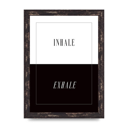 Inhale Exhale" Printed Poster - A4 framed