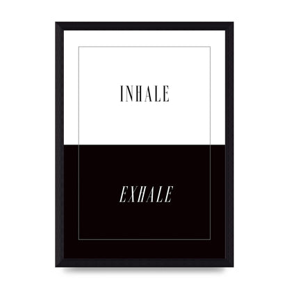 Inhale Exhale" Printed Poster - A4 framed