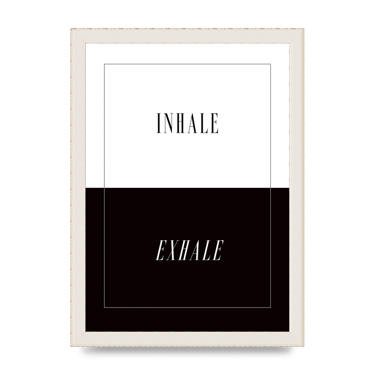 Inhale Exhale" Printed Poster - A4 framed