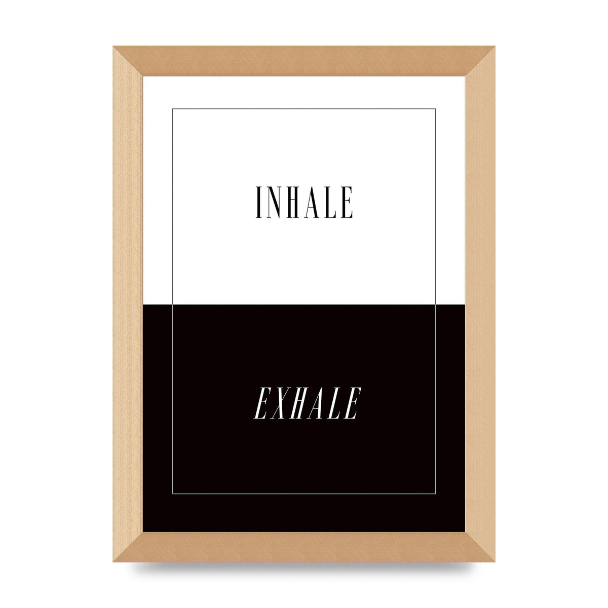 Inhale Exhale" Printed Poster - A4 framed