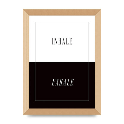 Inhale Exhale" Printed Poster - A4 framed