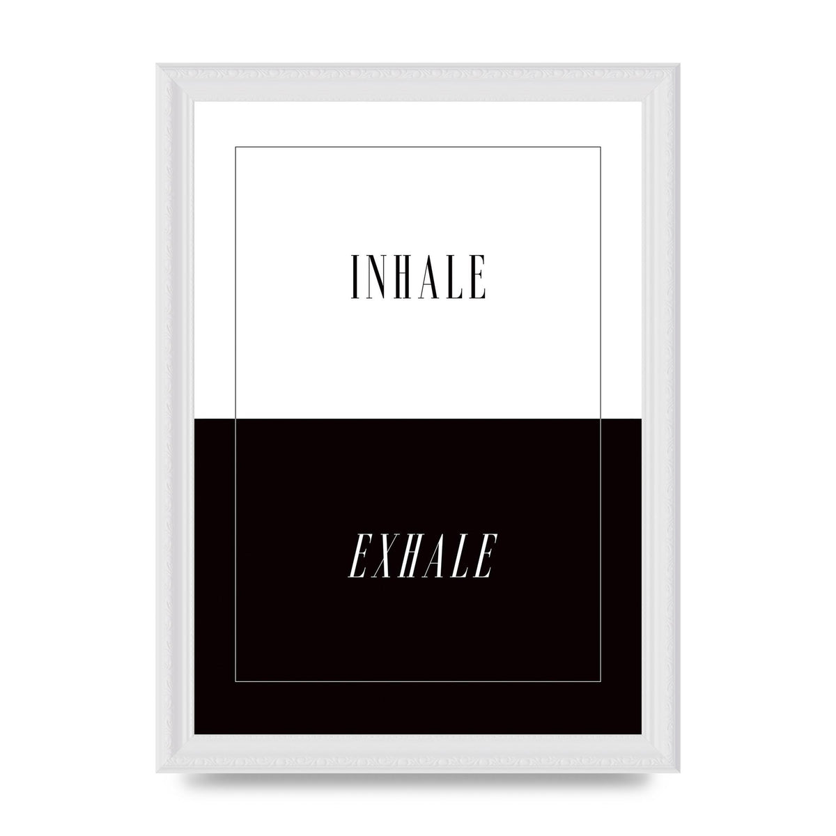 Inhale Exhale" Printed Poster - A4 framed