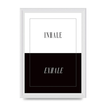 Inhale Exhale" Printed Poster - A4 framed