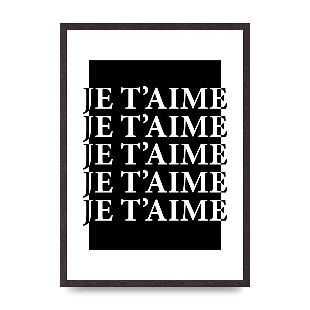 Je Taime" Printed Poster - A2 framed