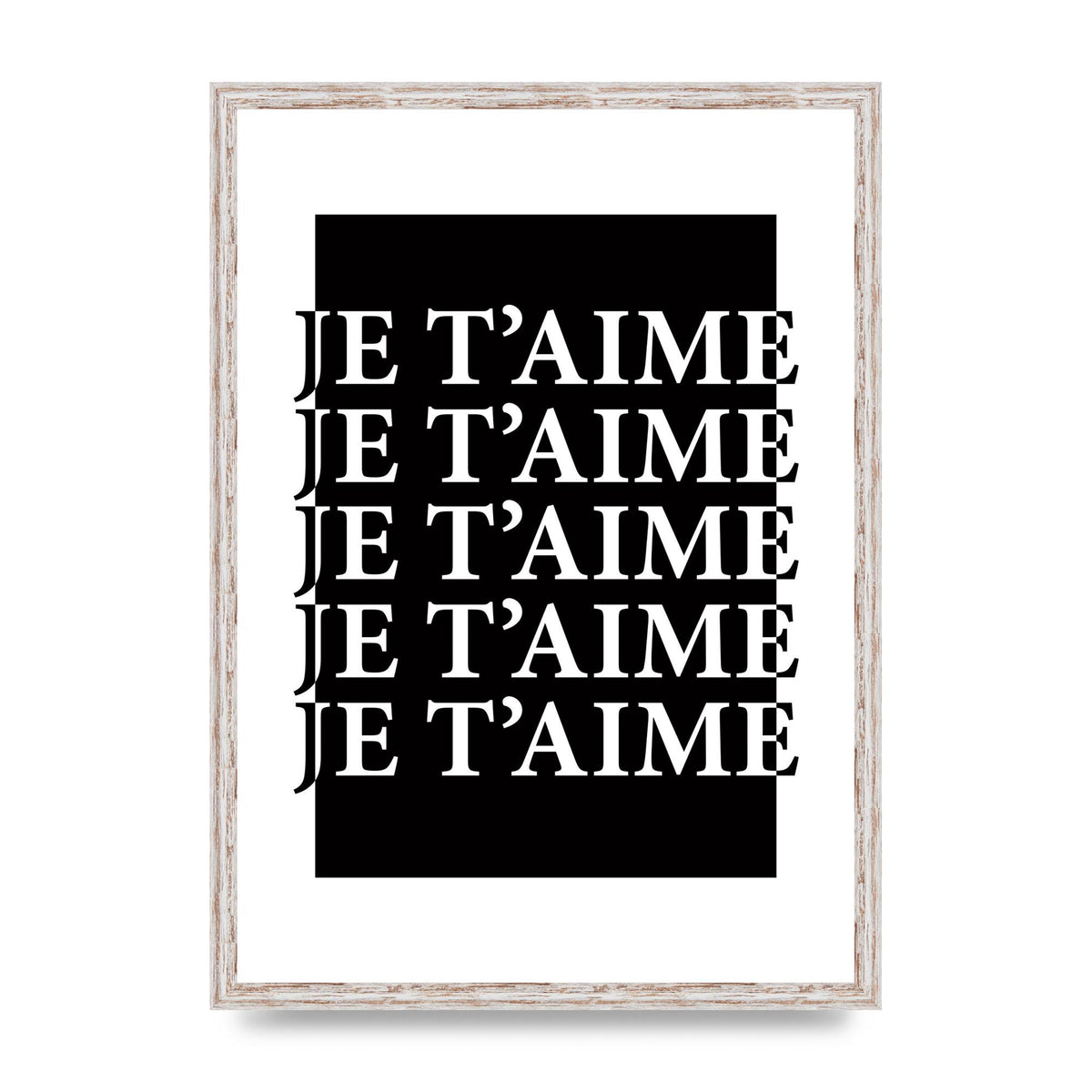 Je Taime" Printed Poster - A2 framed