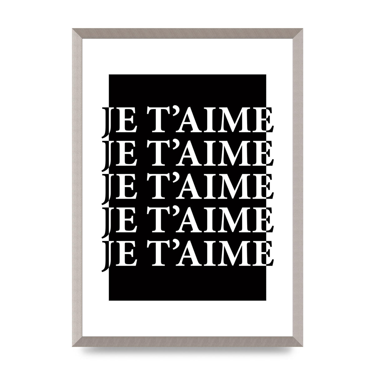 Je Taime" Printed Poster - A2 framed