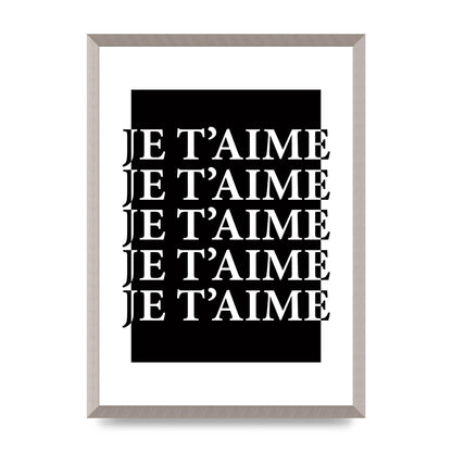Je Taime" Printed Poster - A2 framed