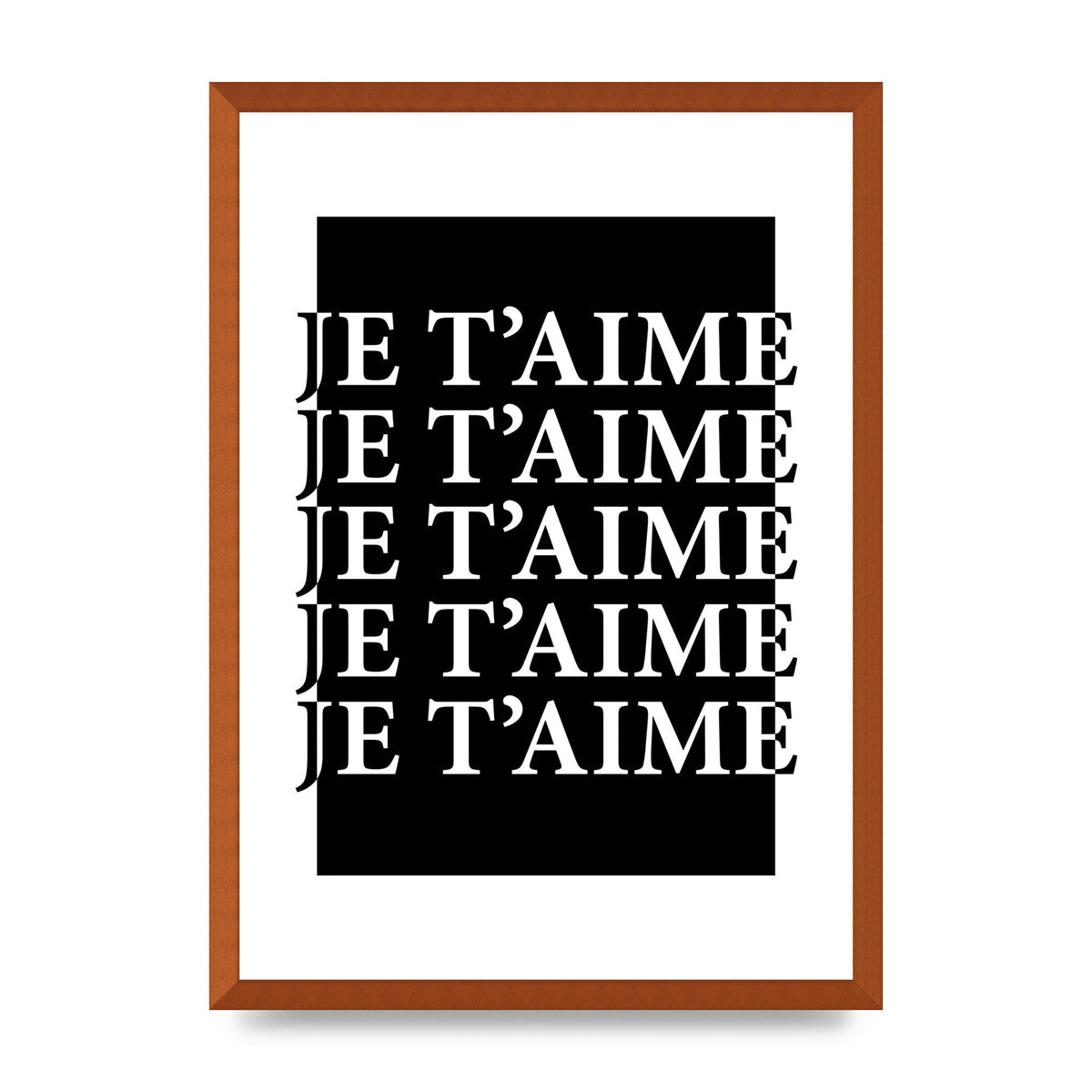 Je Taime" Printed Poster - A2 framed