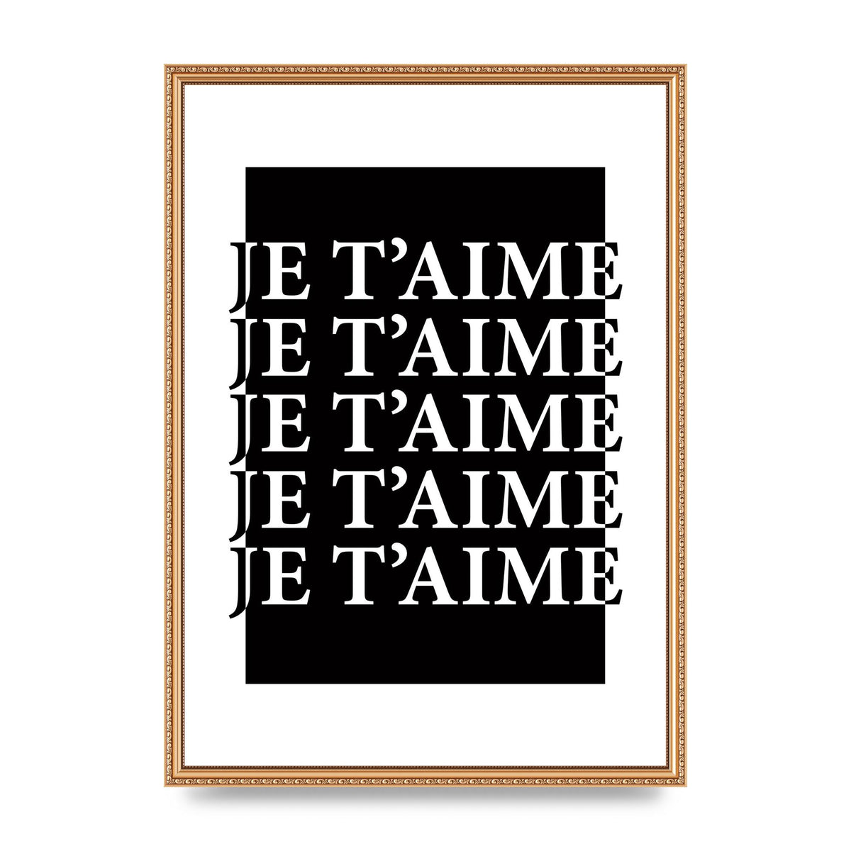 Je Taime" Printed Poster - A2 framed