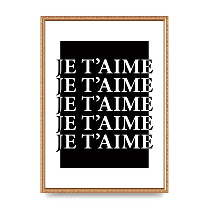 Je Taime" Printed Poster - A2 framed