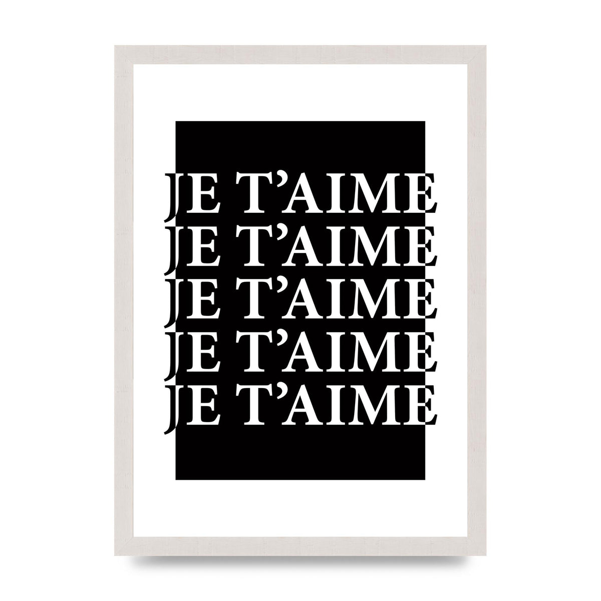 Je Taime" Printed Poster - A3 framed