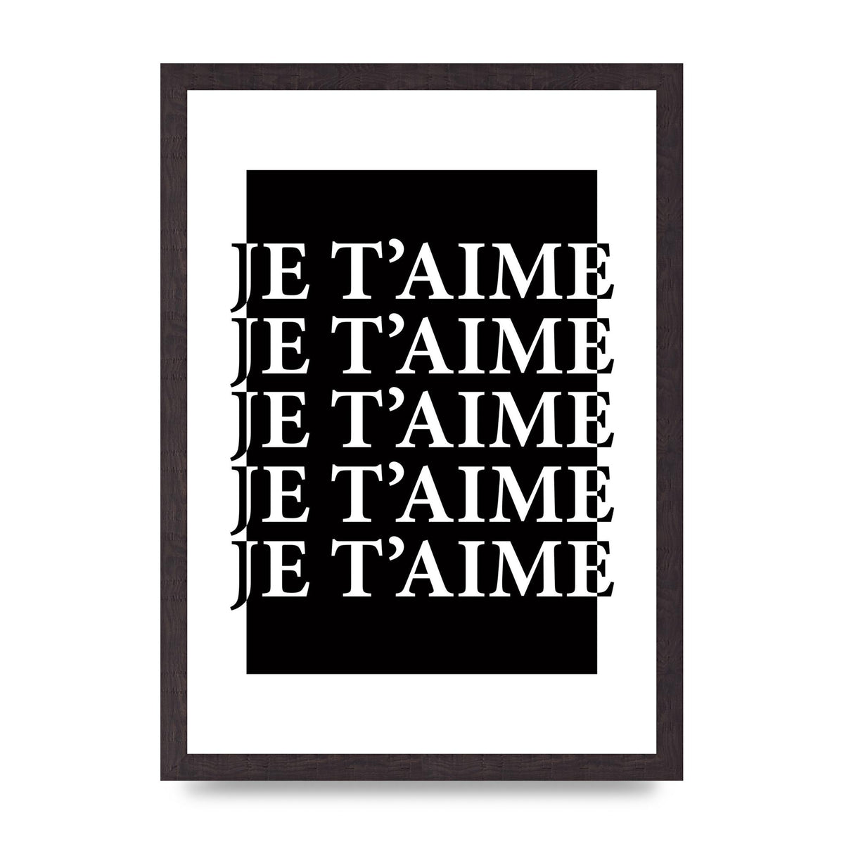 Je Taime" Printed Poster - A3 framed