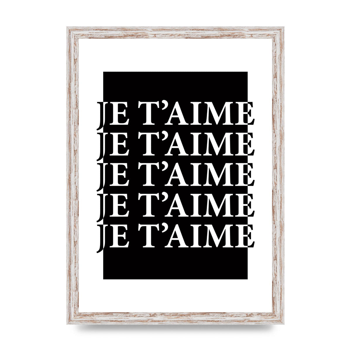 Je Taime" Printed Poster - A3 framed