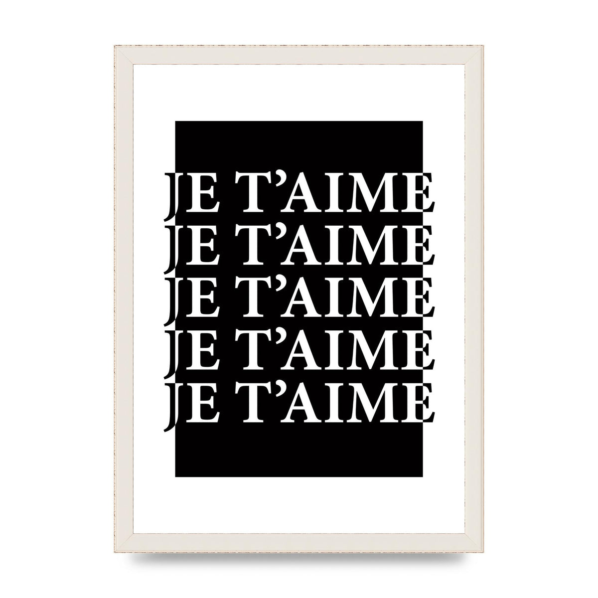 Je Taime" Printed Poster - A3 framed