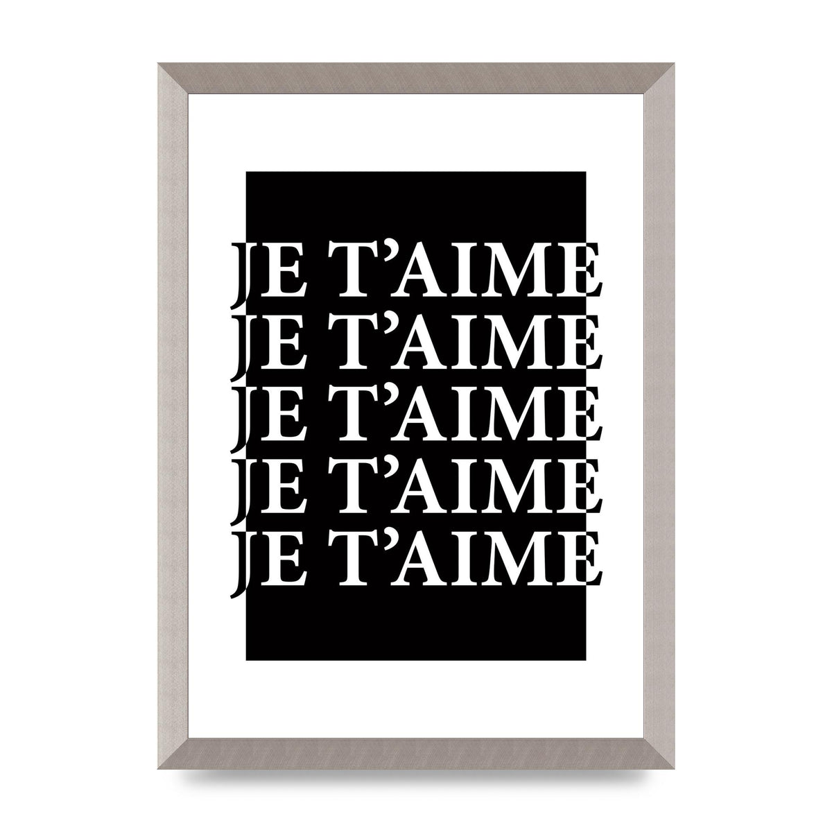 Je Taime" Printed Poster - A3 framed