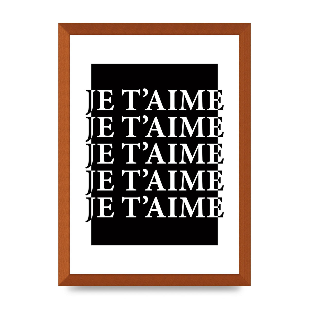 Je Taime" Printed Poster - A3 framed