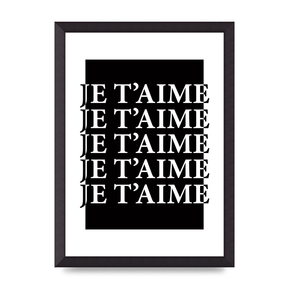 Je Taime" Printed Poster - A3 framed