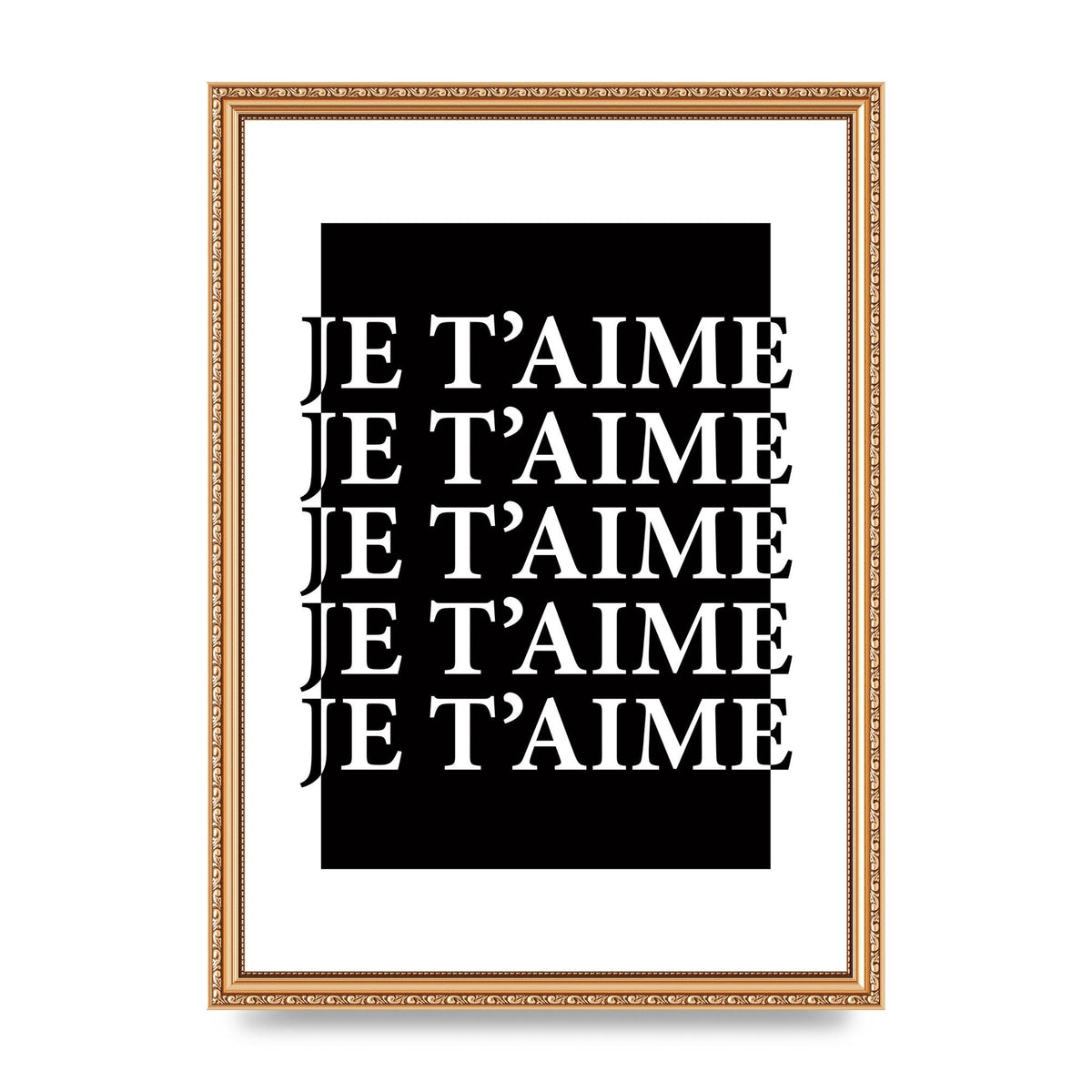 Je Taime" Printed Poster - A3 framed