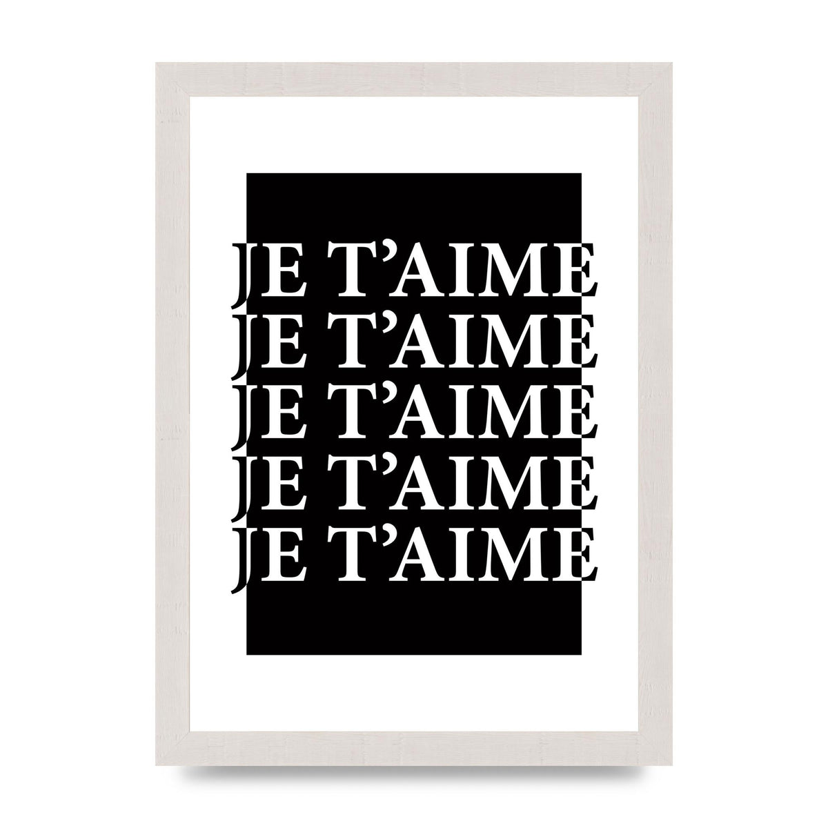 Je Taime" Printed Poster - A4 framed