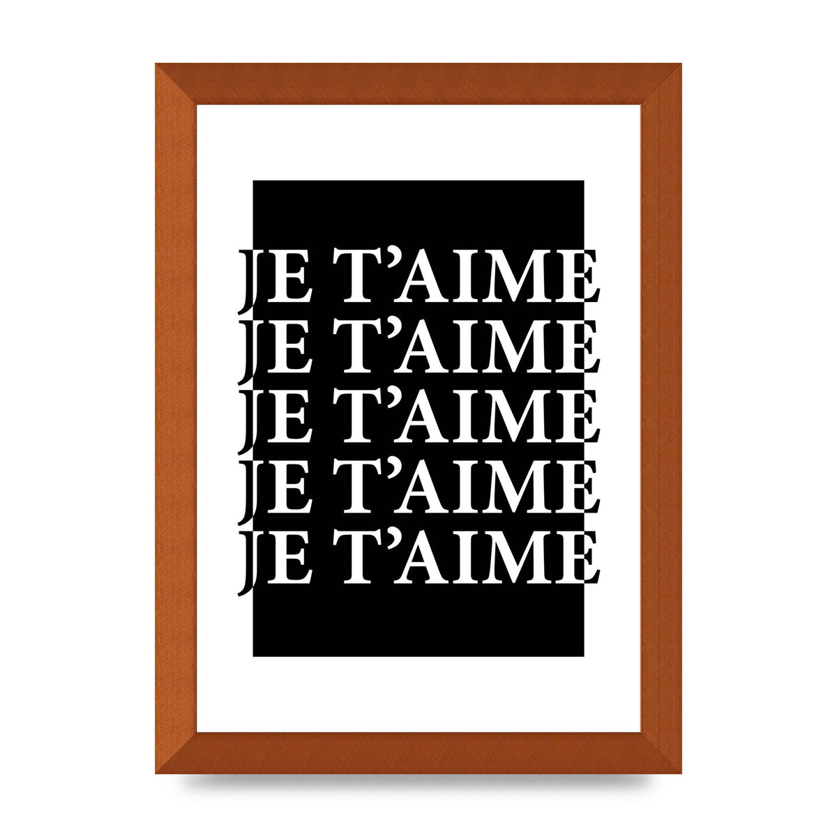 Je Taime" Printed Poster - A4 framed