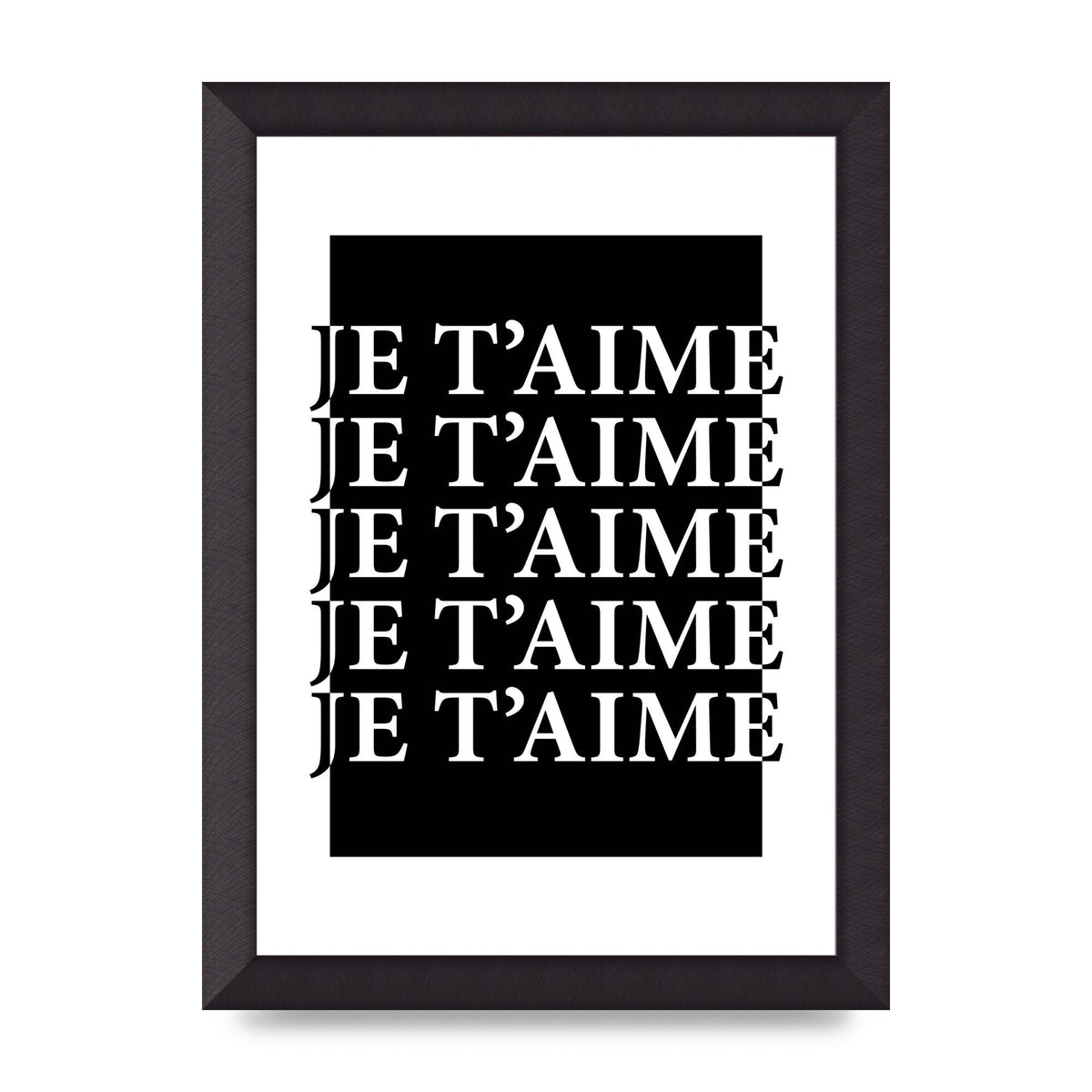 Je Taime" Printed Poster - A4 framed