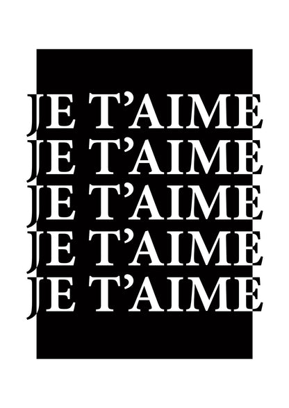 Je Taime" Printed Poster - detail
