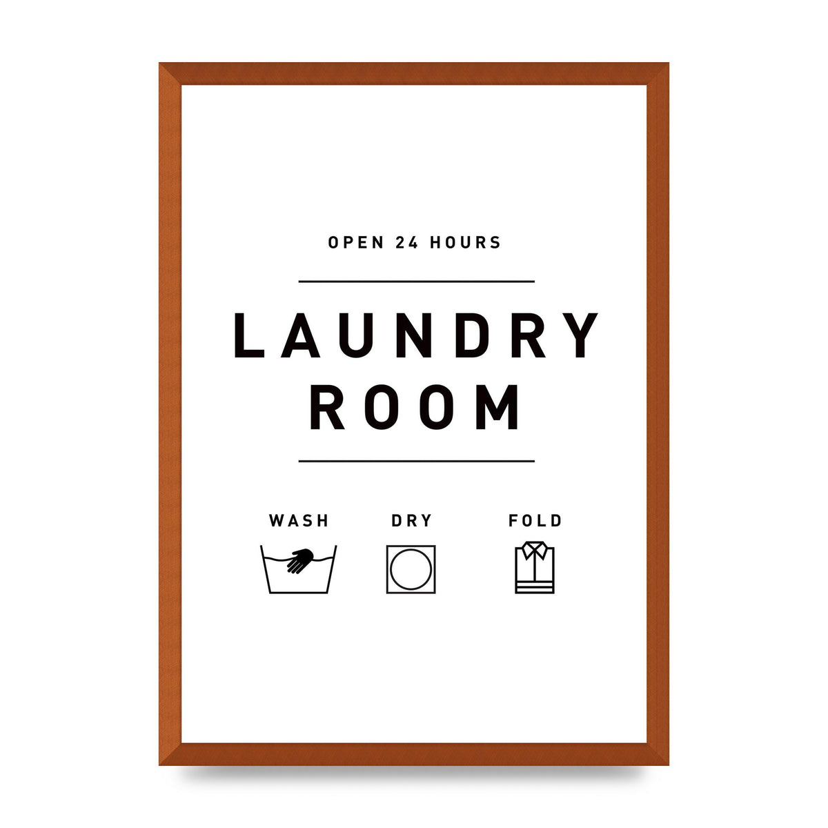 Laundry Room" Printed Poster - A2 framed