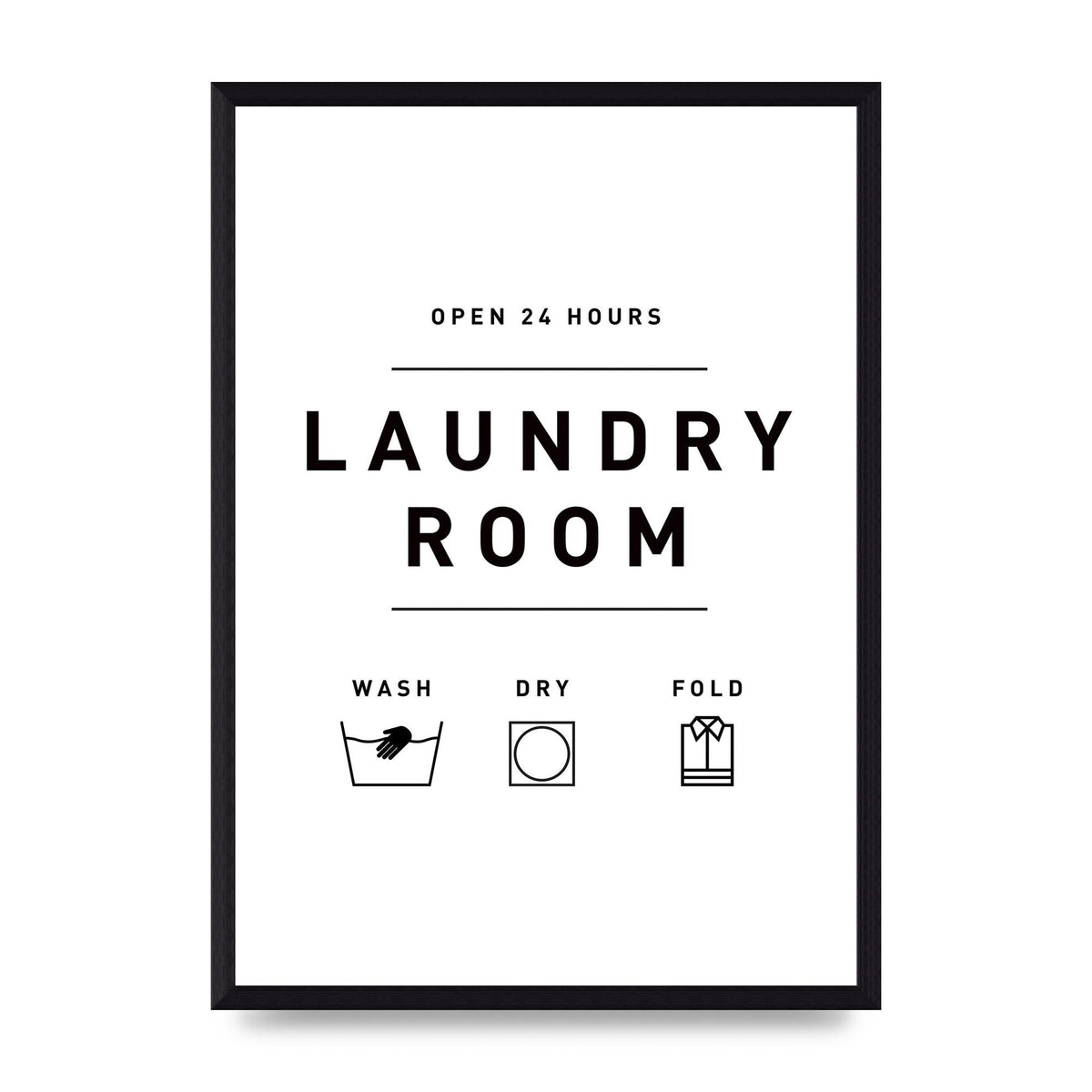 Laundry Room" Printed Poster - A3 framed