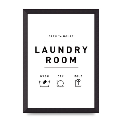 Laundry Room" Printed Poster - A3 framed