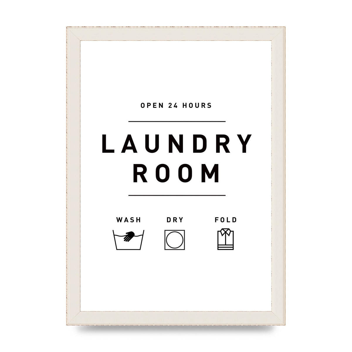 Laundry Room" Printed Poster - A4 framed