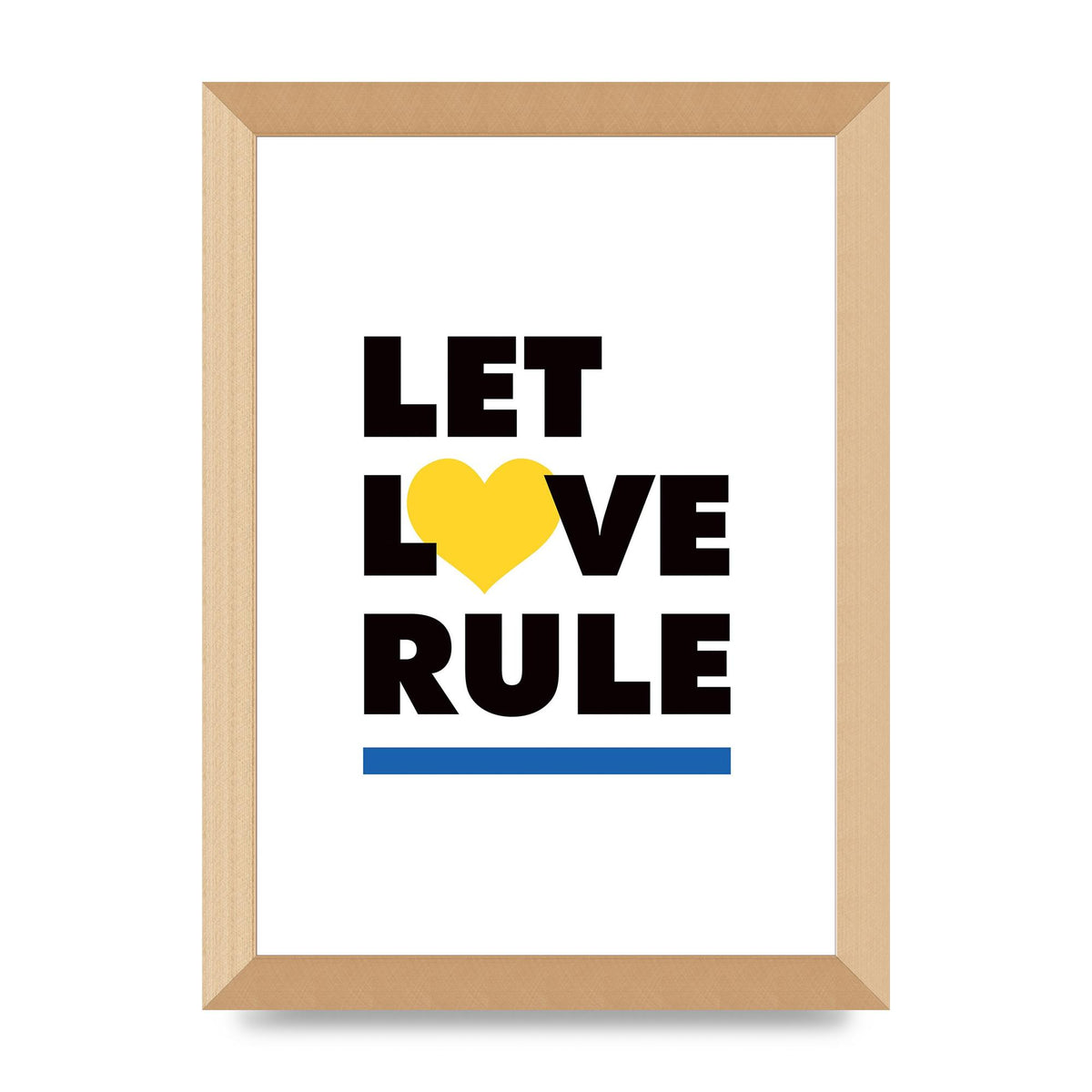 Let Love Rule" Wall Art - A4 framed