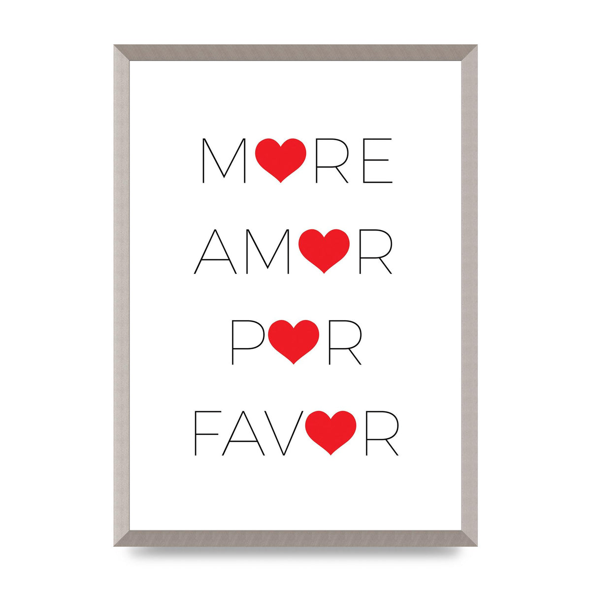 More Amor" Wall Art - A2 framed