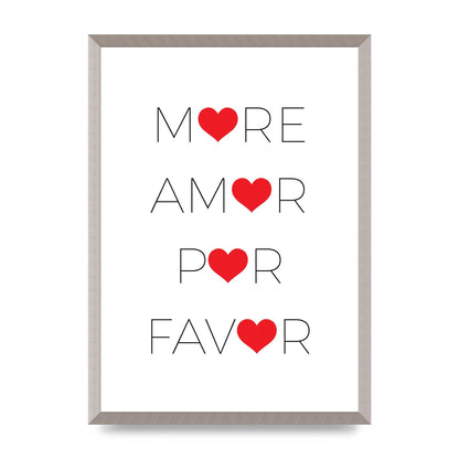 More Amor" Wall Art - A2 framed